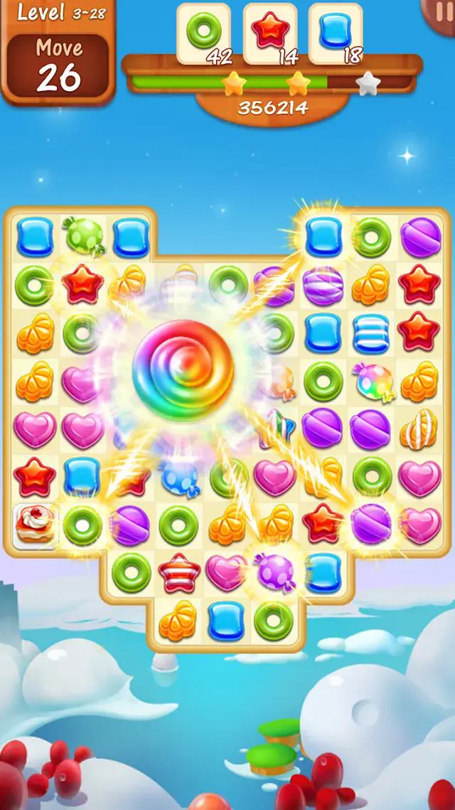 Candy Swap 2 — colour wheel clearing the board