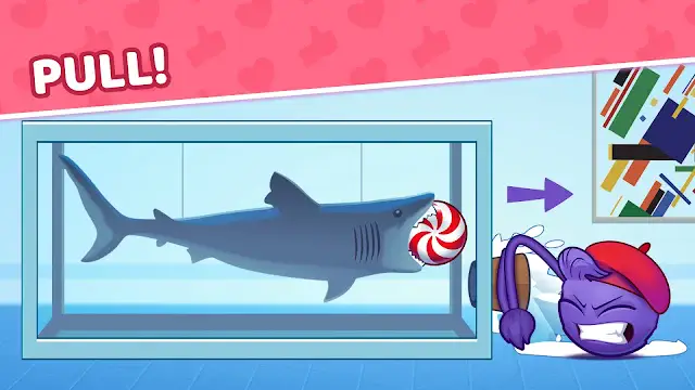 Catch the Candy 2 brain puzzle — a physics stage in landscape orientation