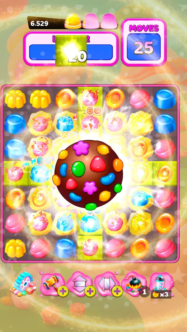 Colorful Gummy Blast — gameplay screen