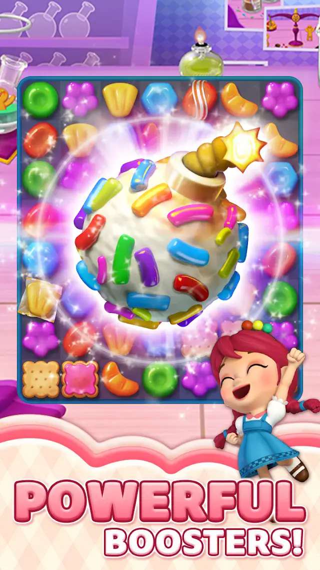 Sweet Road : Lollipop Match 3 — gameplay screen