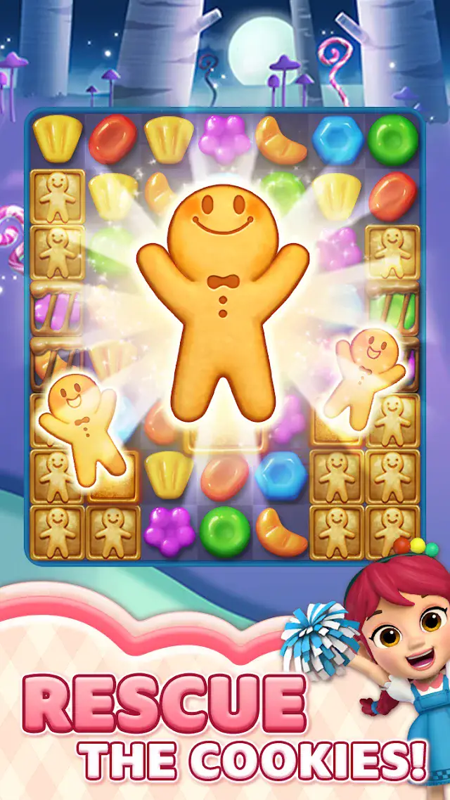 Sweet Road : Lollipop Match 3 — a chapter stage on the sweet-shop road